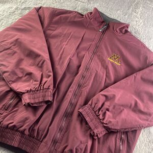 Minnesota Golden Gophers Jacket Mens Extra Large Maroon Yellow Fleece Lined Coat